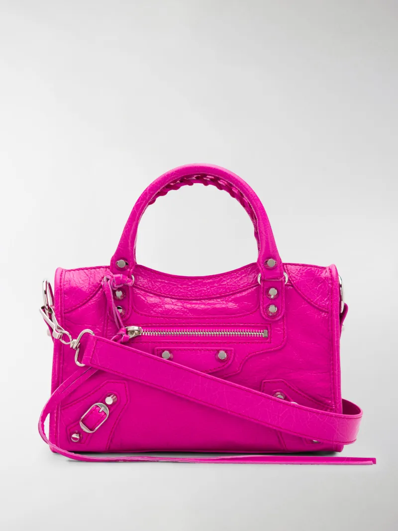 balenciaga mini city bag pink