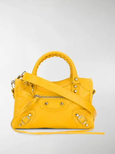 balenciaga mini city yellow