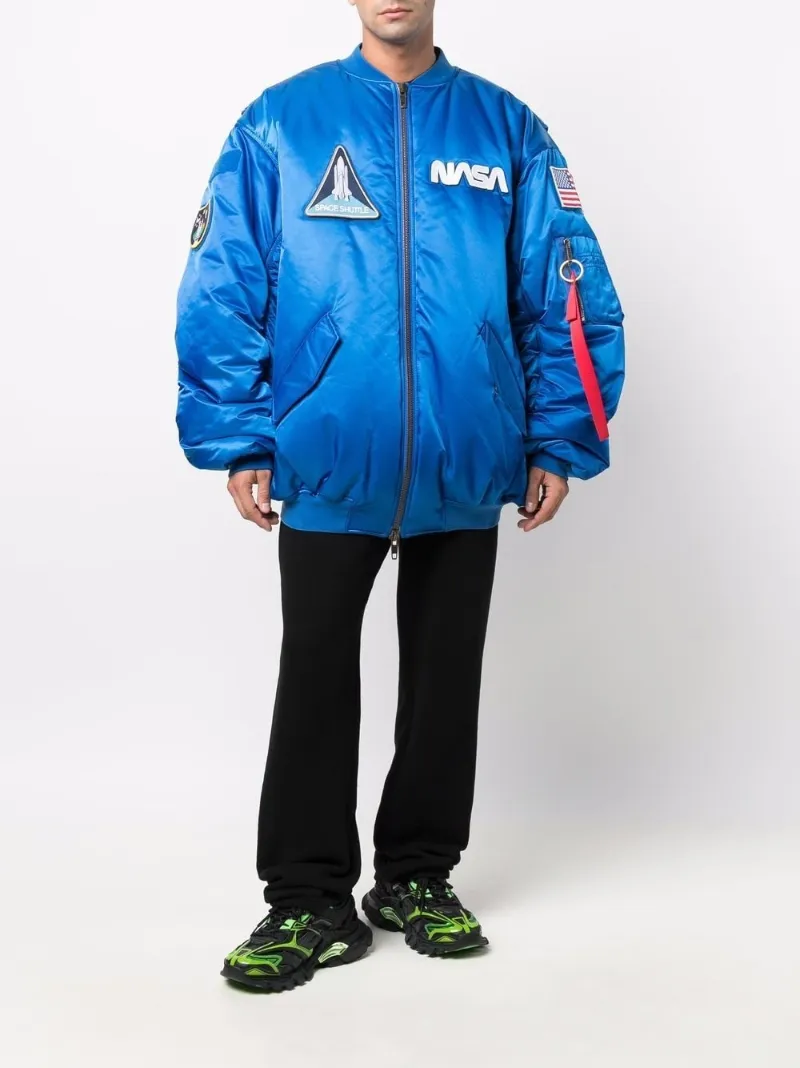 nasa blue bomber jacket