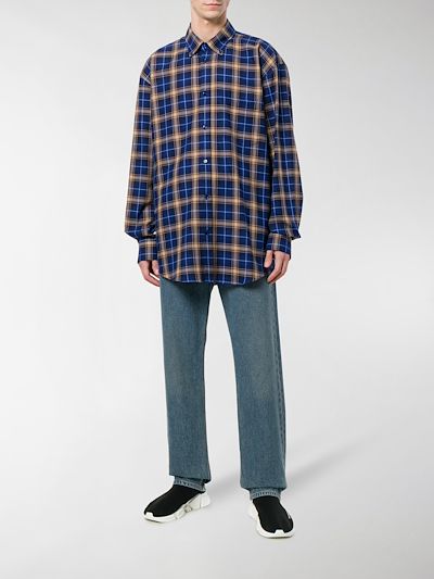 balenciaga oversized button down shirt