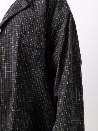 balenciaga check coat