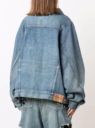 cut jeans jacket