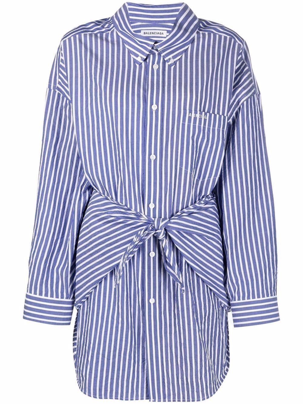 oversized knotted-front cotton shirt | Balenciaga | Eraldo.com