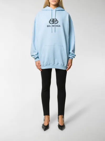 balenciaga oversized logo hoodie