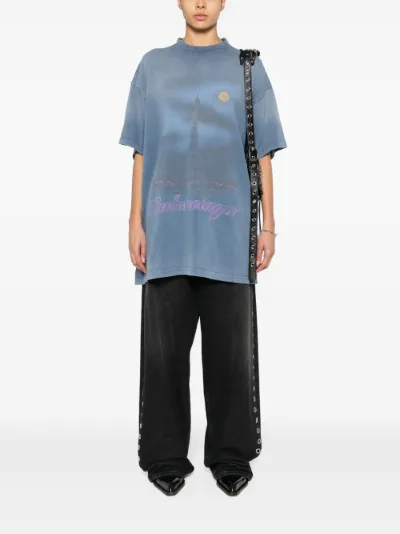 Balenciaga Paris Moon cotton T-shirt | Eraldo.com SG