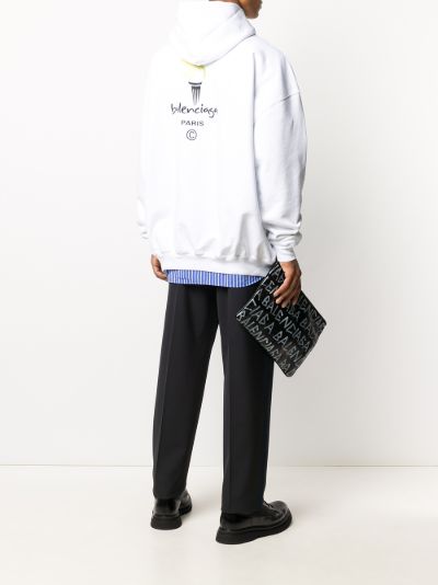 balenciaga paris olympics embroidered hoodie