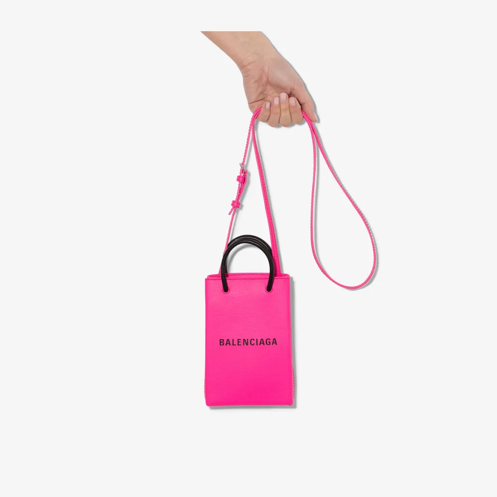 balenciaga shopping phone holder bag