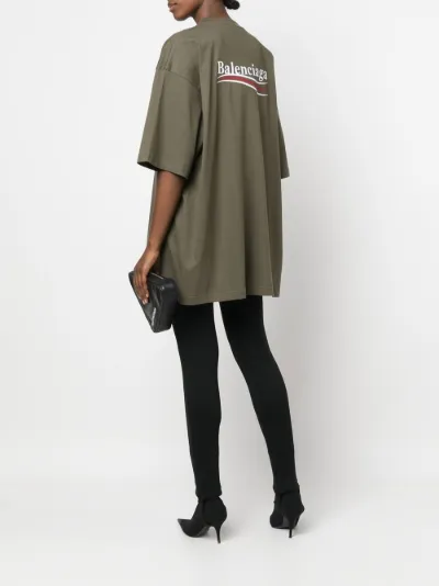 balenciaga political embroidered oversized t shirt