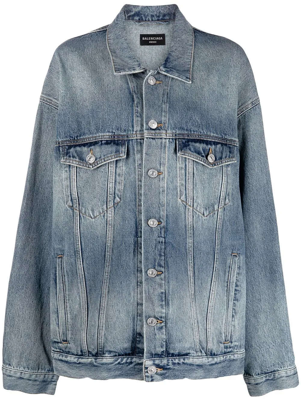 Political Campaign-logo oversized denim jacket | Balenciaga