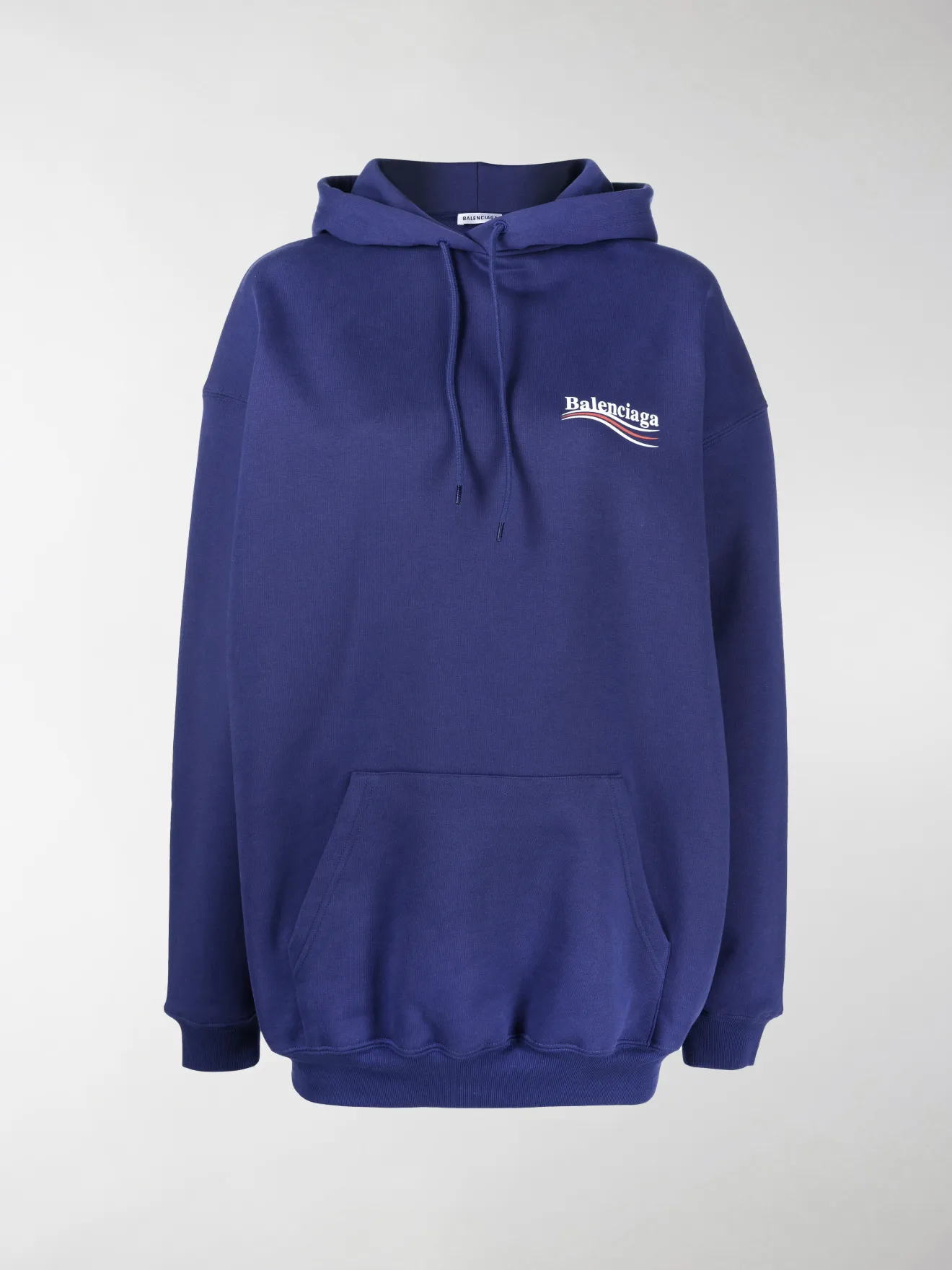 balenciaga receipt hoodie blue