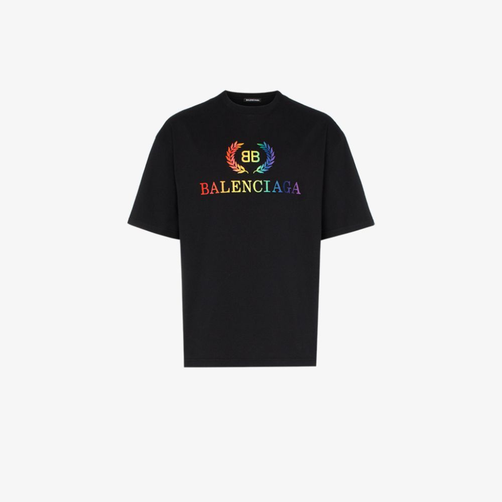 balenciaga rainbow logo hoodie