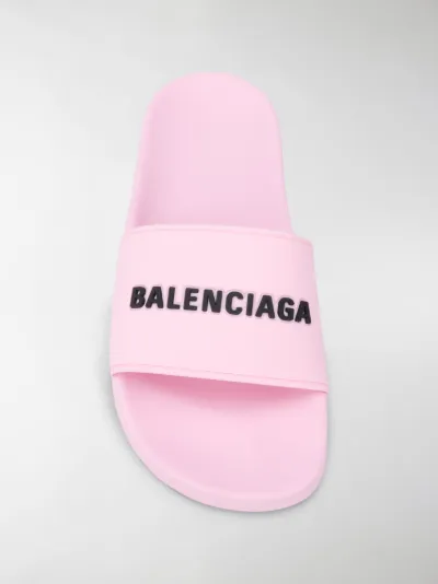 pink balenciaga slides