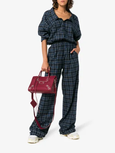 balenciaga metallic edge city small