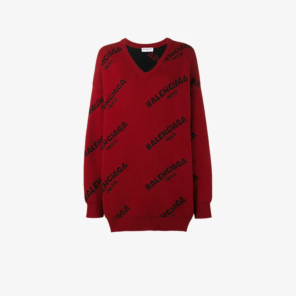 red balenciaga jumper