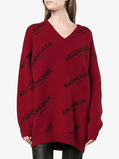 balenciaga jumper red