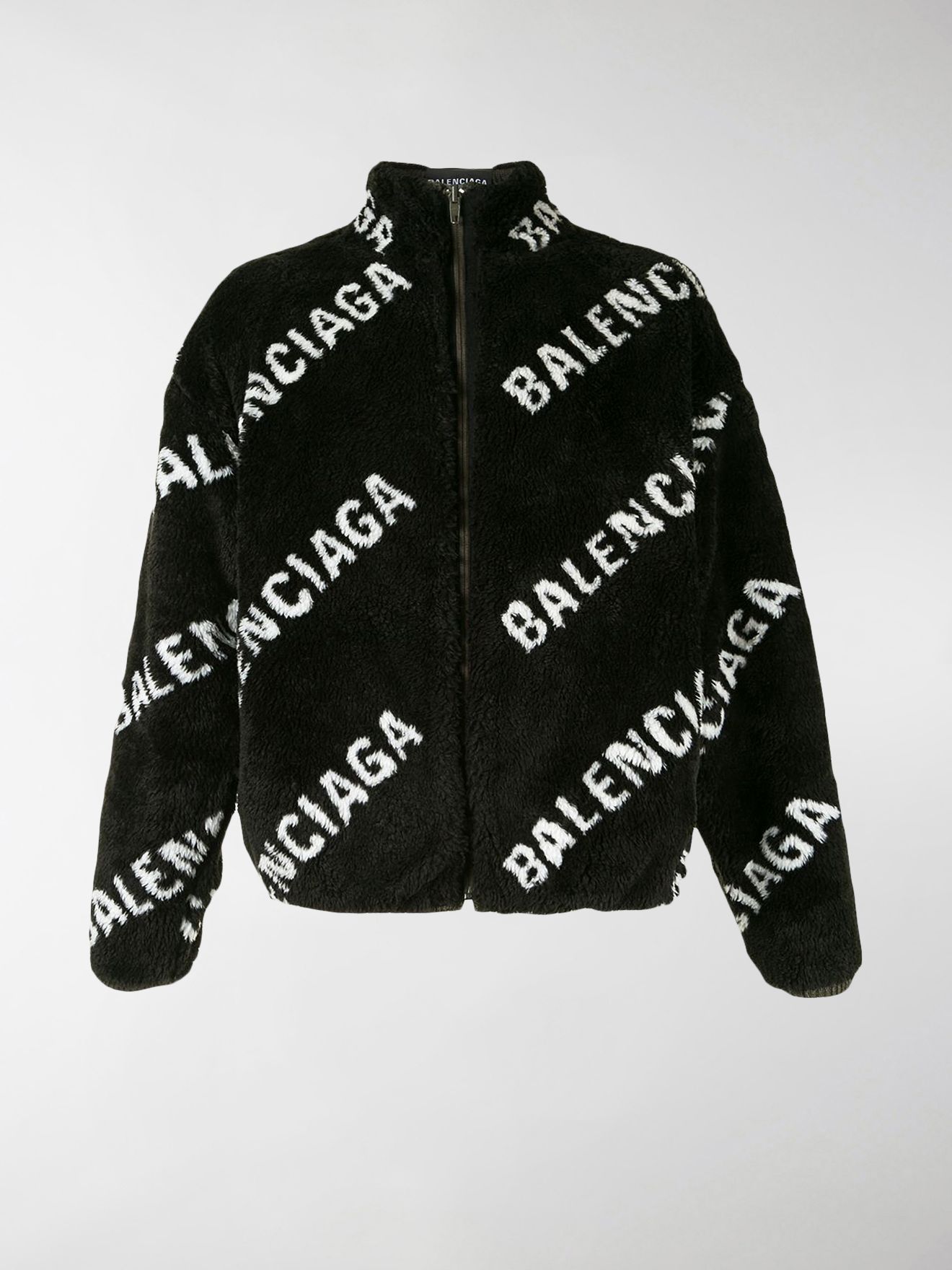 reversible logo print parka balenciaga