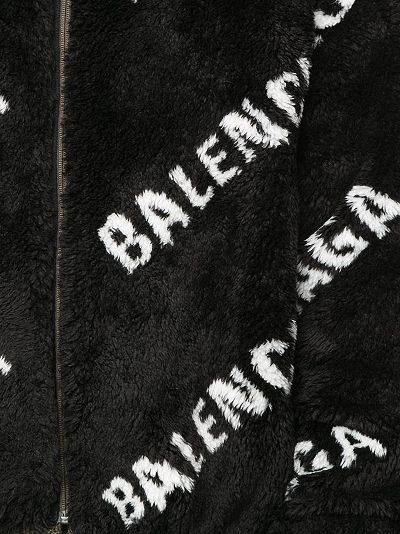 reversible logo print parka balenciaga