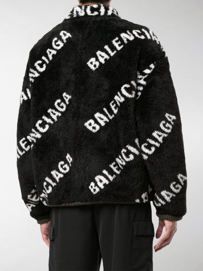 reversible logo print parka balenciaga