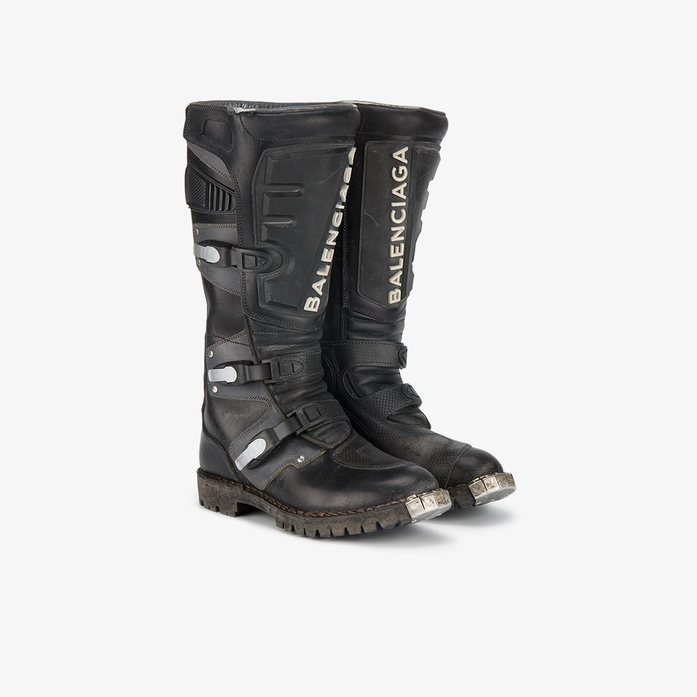 balenciaga rider moto boots