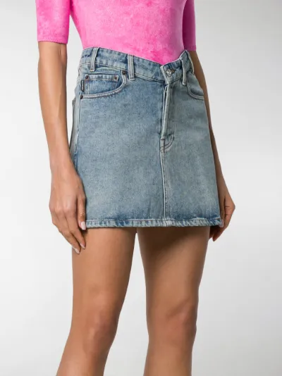 Balenciaga short denim skirt blue | MODES