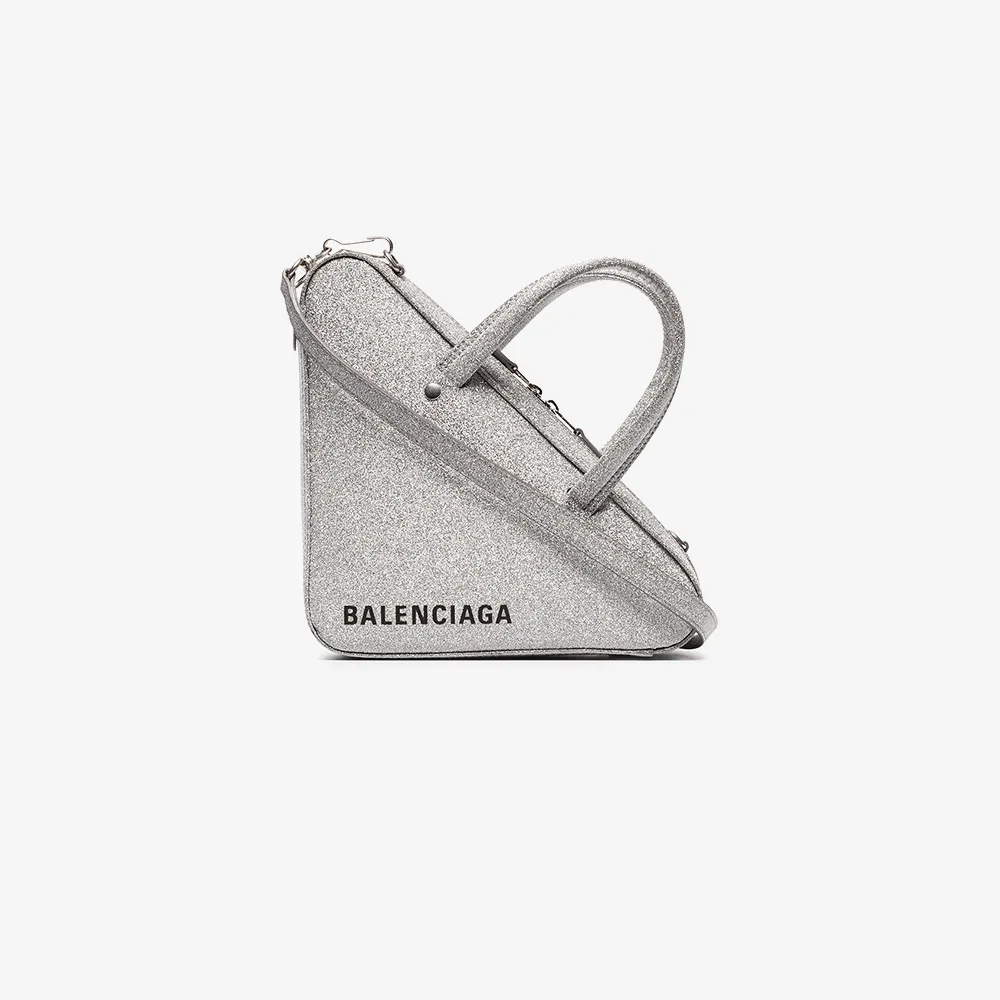 silver glitter shoulder bag