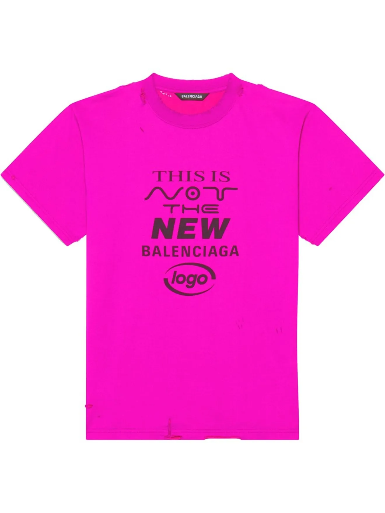 Balenciaga slogan-print T-shirt pink 