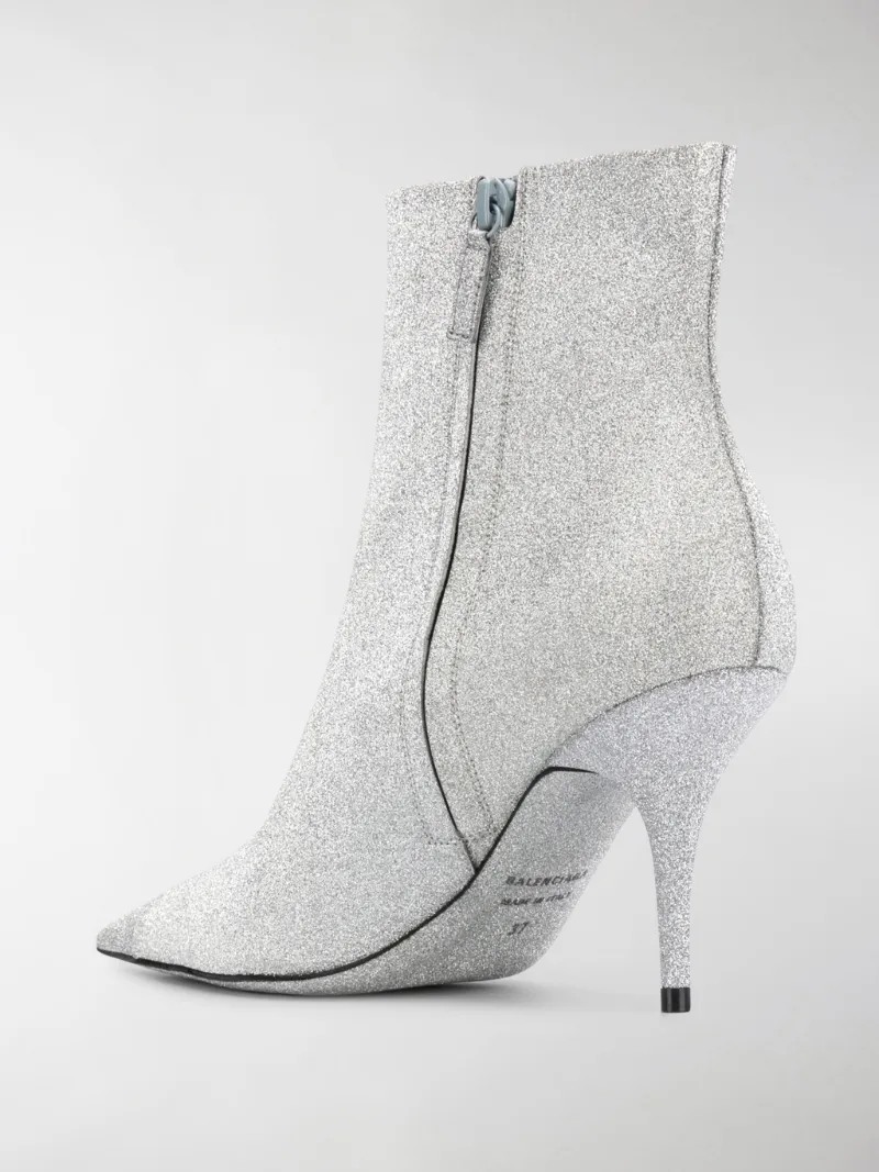 stivali balenciaga argento
