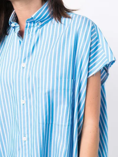 balenciaga striped shirt dress