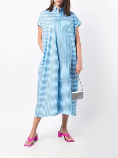 balenciaga striped shirt dress