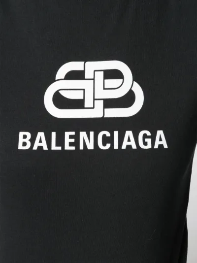 Balenciaga T-shirt con logo BB nero | MODES