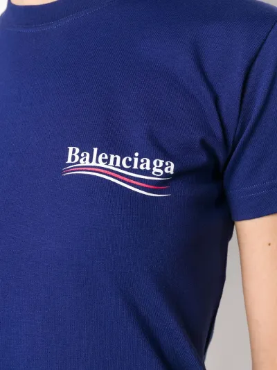 Balenciaga | T-shirt oversize in cotone con logo Blu | ShopTheLook - Compra  il look! Il modo più veloce per comprare gli outfit migliori sul web