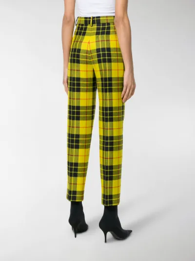 tartan yellow trousers