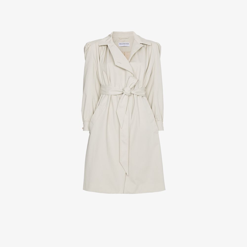 Balenciaga Trench coat with shoulder pads | Browns