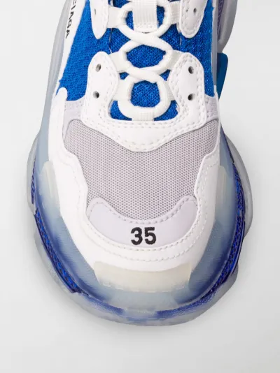 balenciaga triple s clear sole white