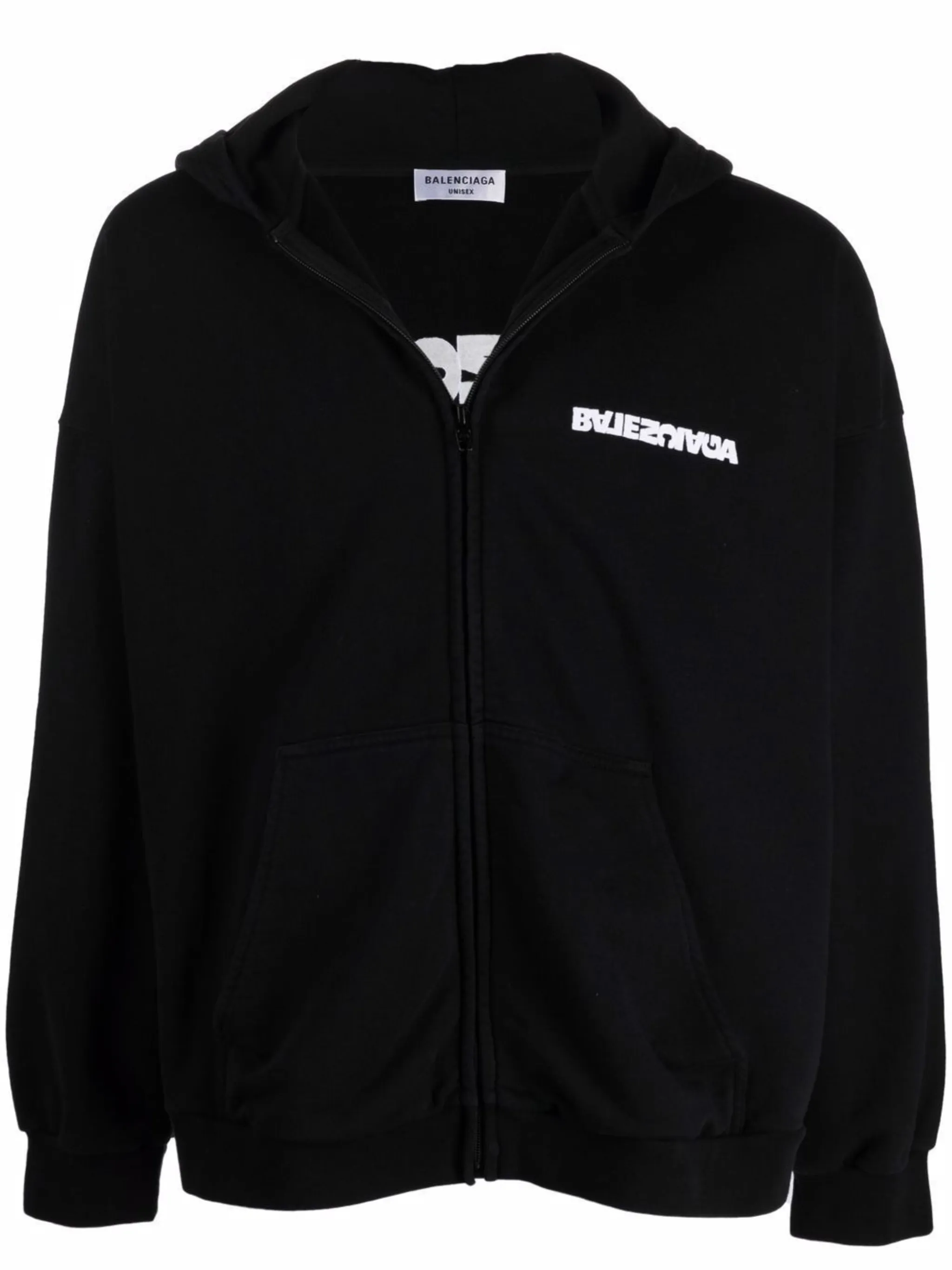 Balenciaga Turn Wide Fit Zip-Up Hoodie