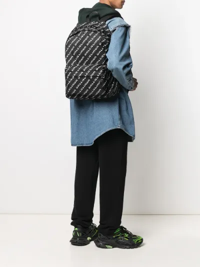 balenciaga wheel logo backpack