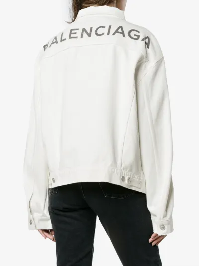 balenciaga white jean jacket