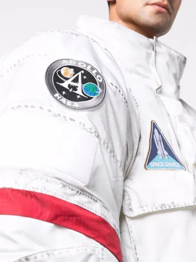 white nasa puffer jacket