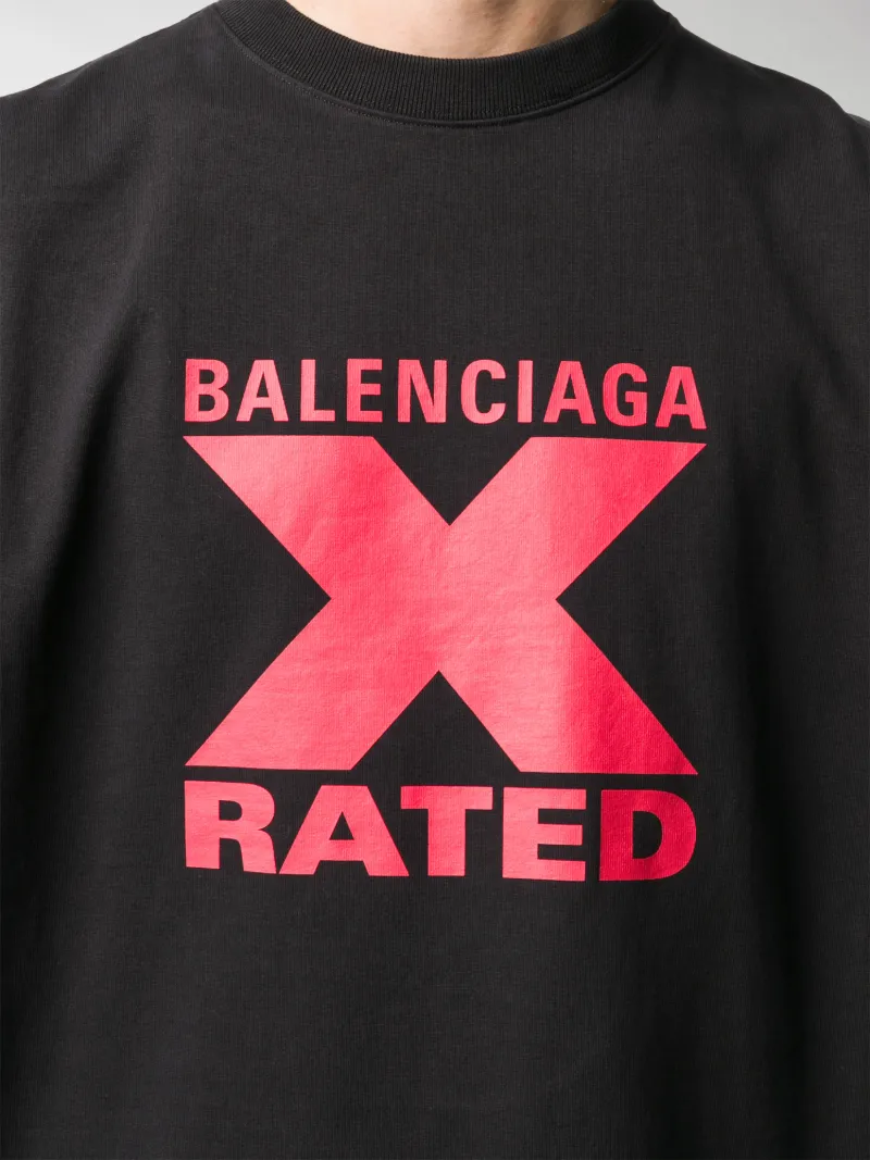 Balenciaga x rated t shirt Clearance