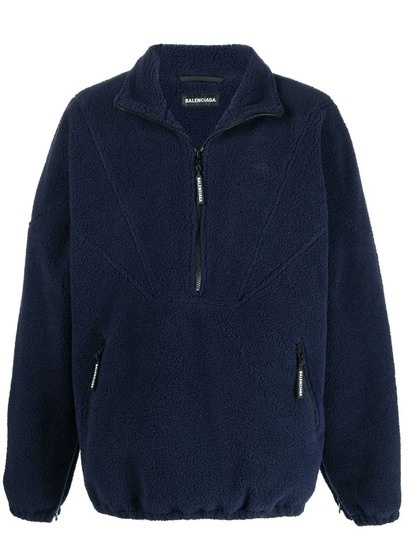 blue zip up fleece