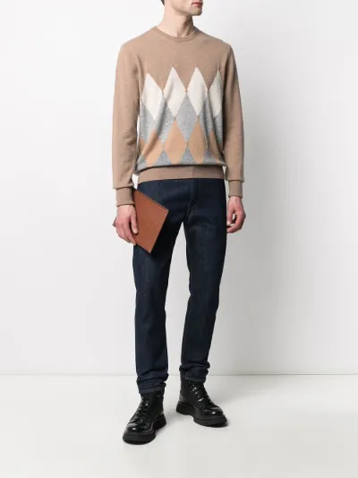 diamond argyle jumper