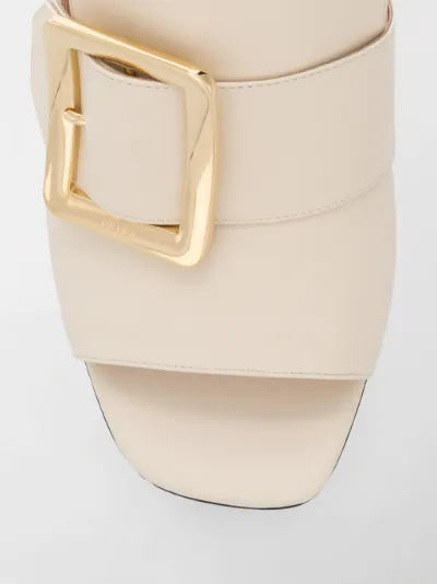 Leather Buckle Neutrals Mules Bally Janaya ZPwOTlikuX