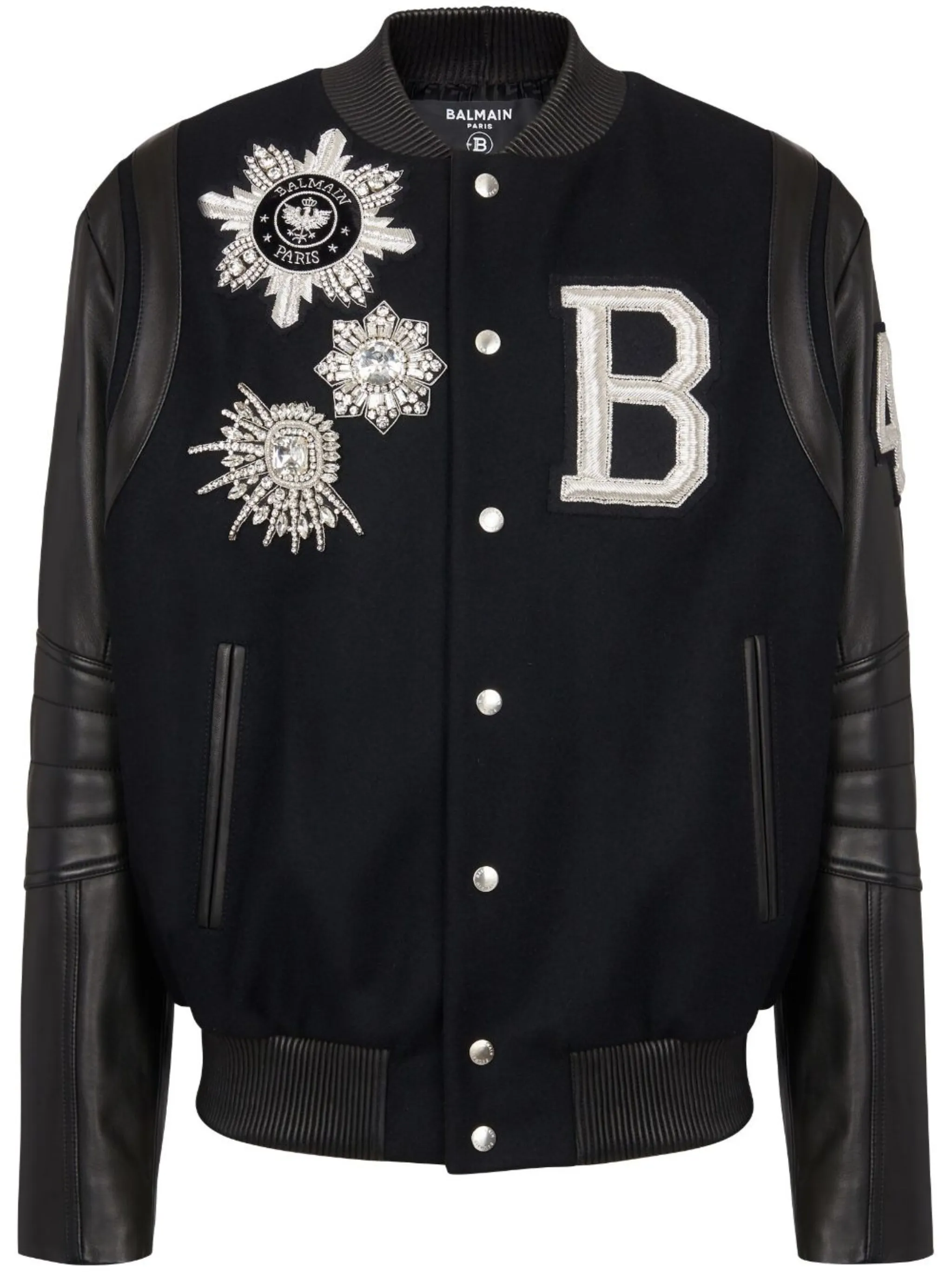 80s balmain real leather jacket 2way
