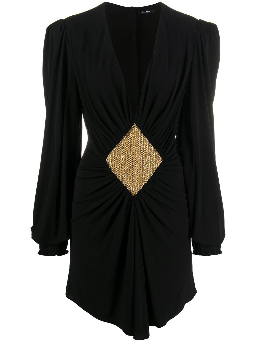 Balmain embellished discount wrap dress