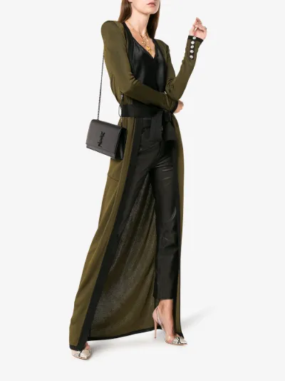 belted maxi cardigan