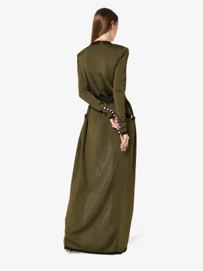 belted maxi cardigan