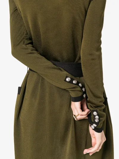 belted maxi cardigan