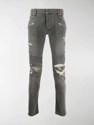 grey ripped skinny jeans womens