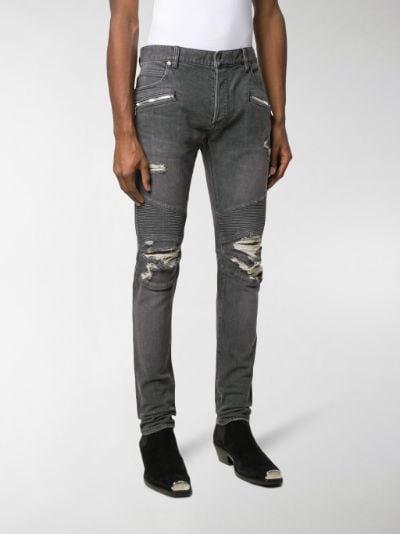 biker grey jeans