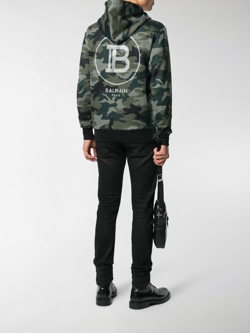 camo balmain hoodie